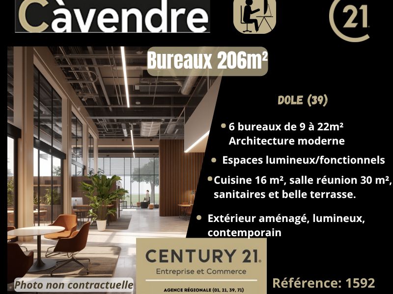 Vente bureaux 206.16 m² à DOLE