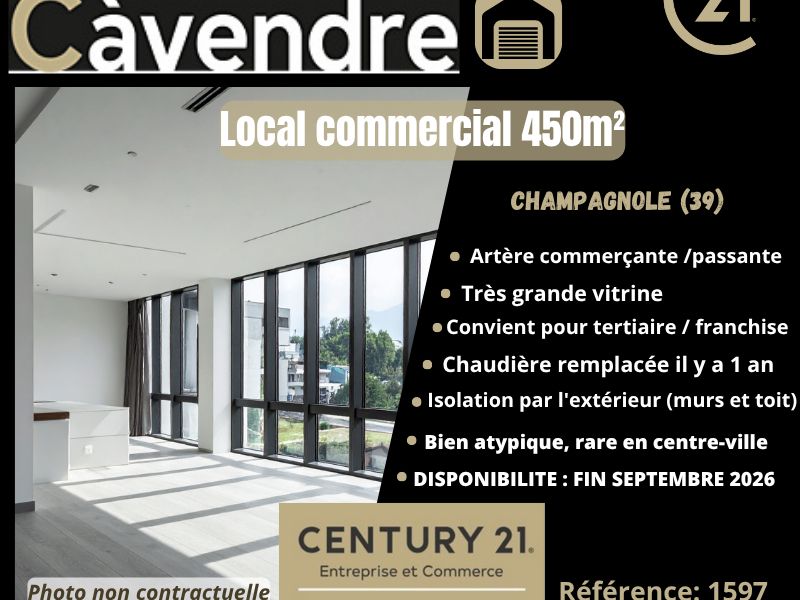 Vente local commercial 450.00 m² à CHAMPAGNOLE