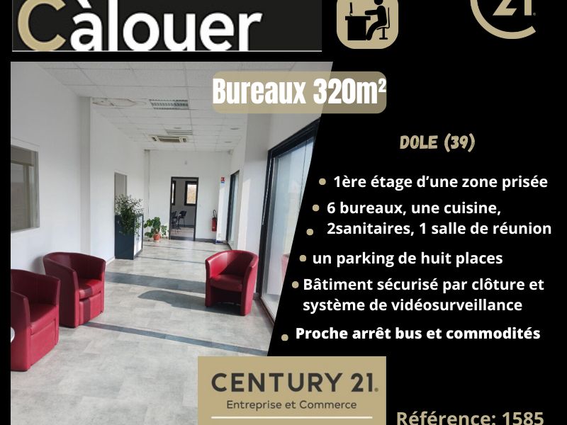 Location bureaux 320.00 m² à DOLE