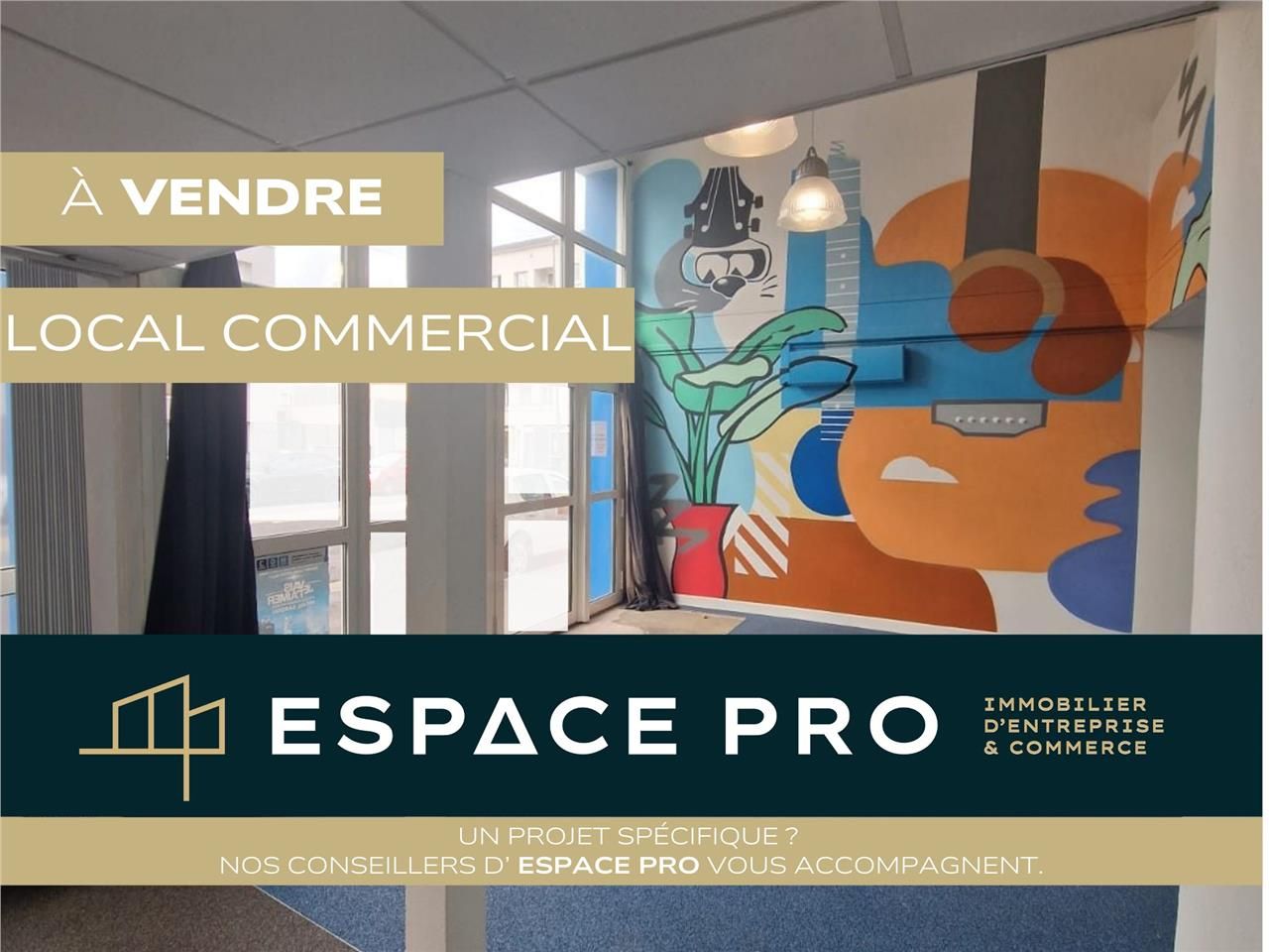 Vente local commercial 376.00 m² à Caen
