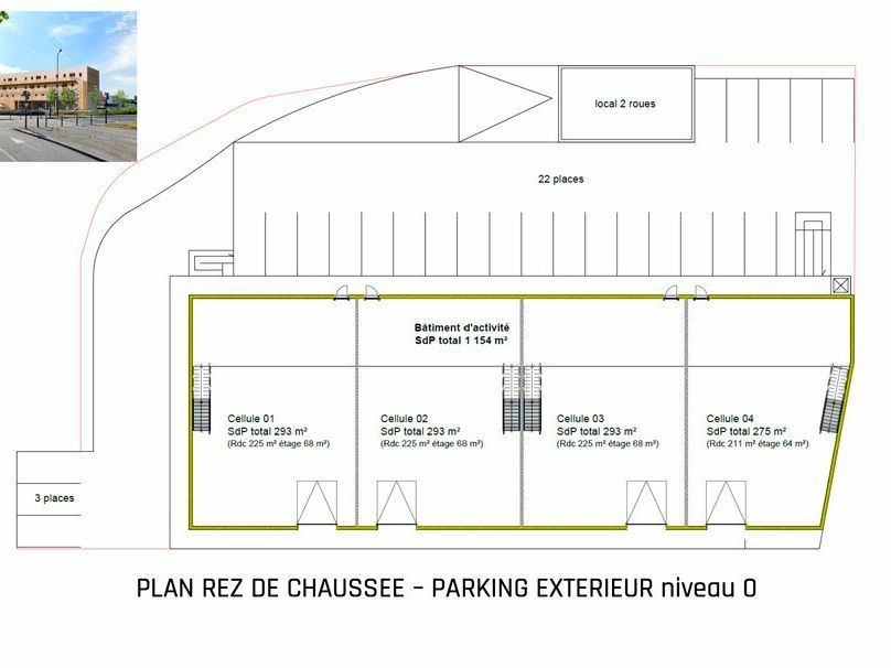 A VENDRE EN VEFA - CELLULE D'ACTIVITÉ 568 m2 DANS BÂTIMENT MIXTE 