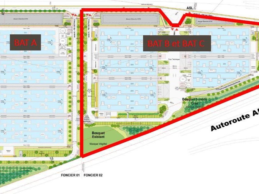 22452 m² pour cetentrepôts classe a en vente à Lieusaint