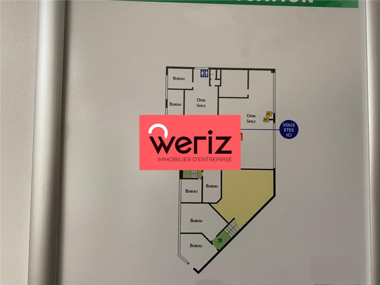 Location bureaux 1182 m² divisibles à partir de 90 m²