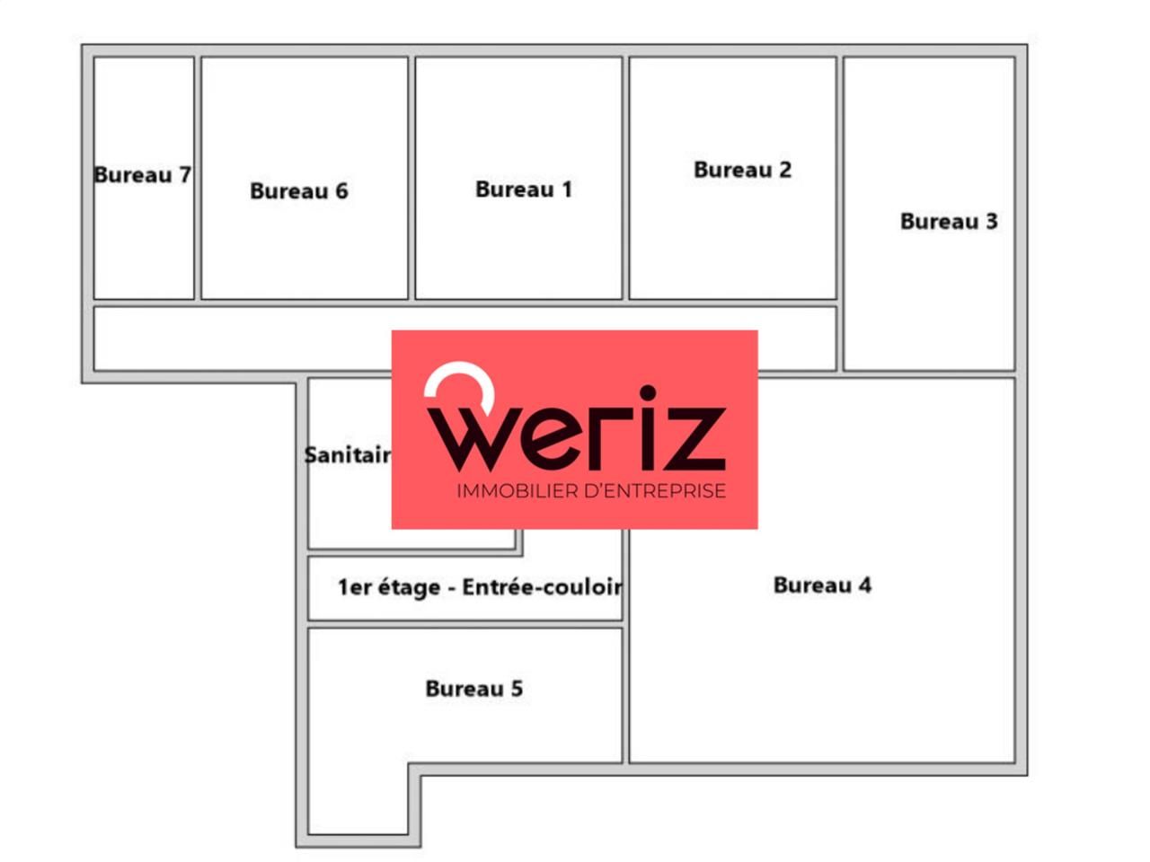 Vente bureaux 200 m² non divisibles