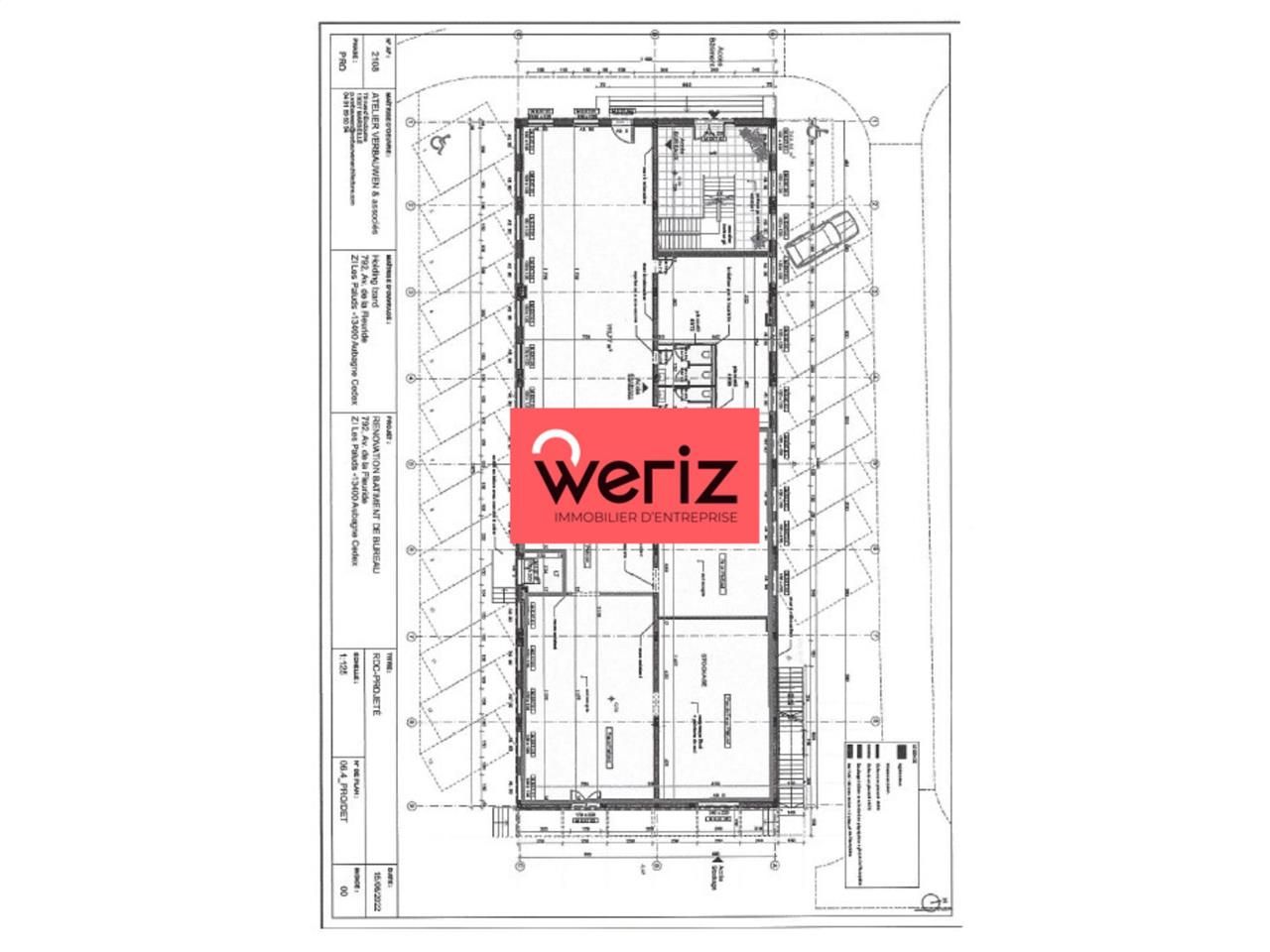 Location bureaux 195 m² non divisibles