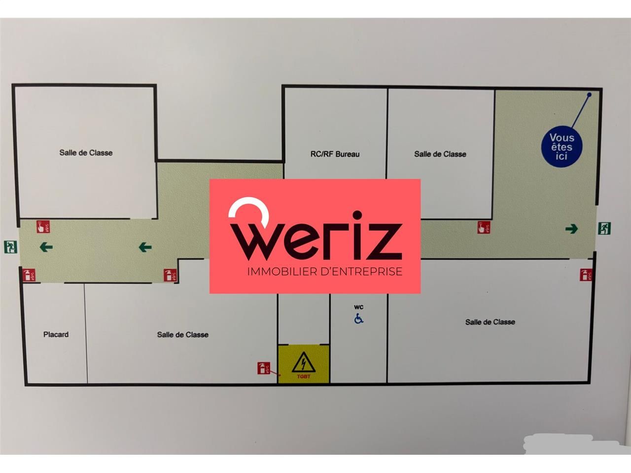 Vente bureaux 158 m² non divisibles
