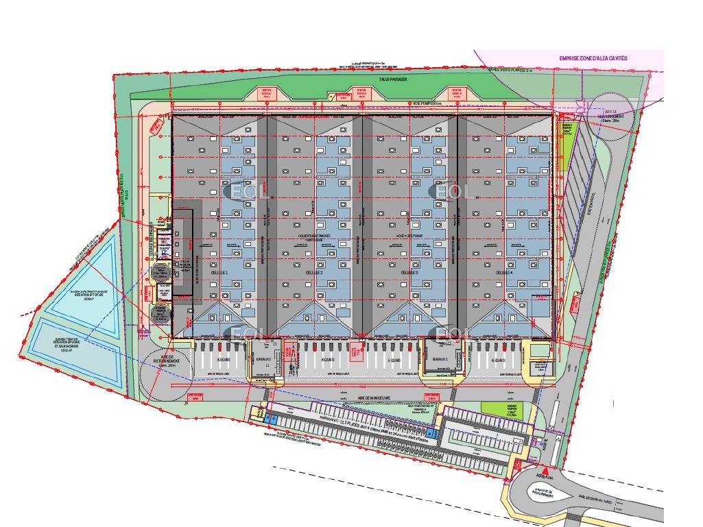 Entrepôt neuf de 25000 m² divisible en 2 cellules