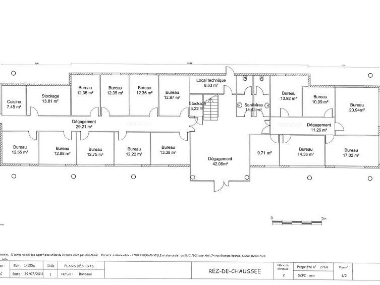 Location bureaux 296 m² divisibles à partir de 110 m²