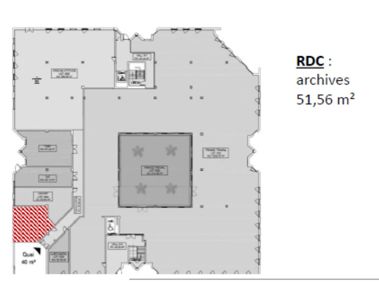 Location bureaux 836 m² divisibles à partir de 300 m²