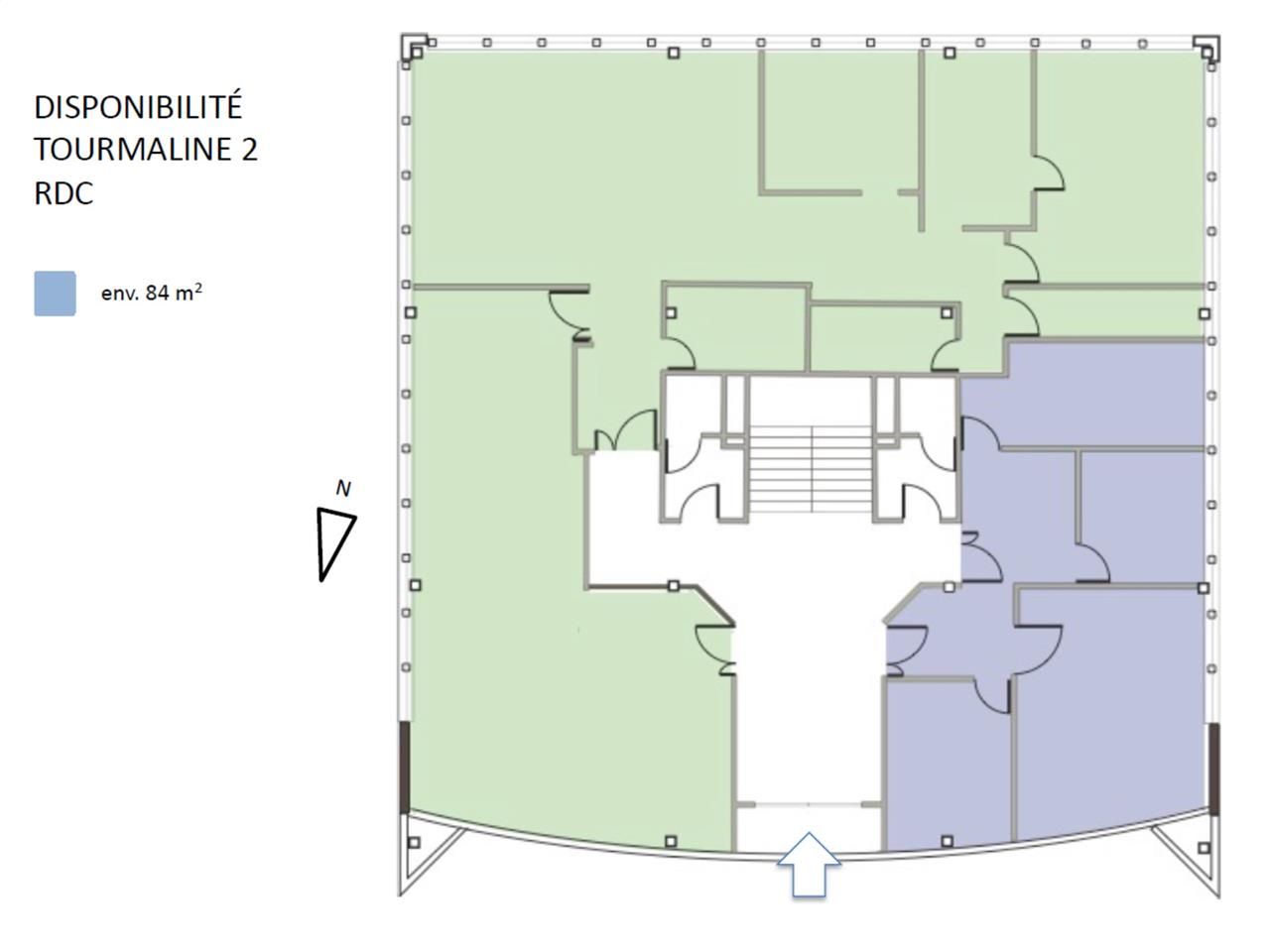 Location bureaux 234 m² divisibles à partir de 84 m²