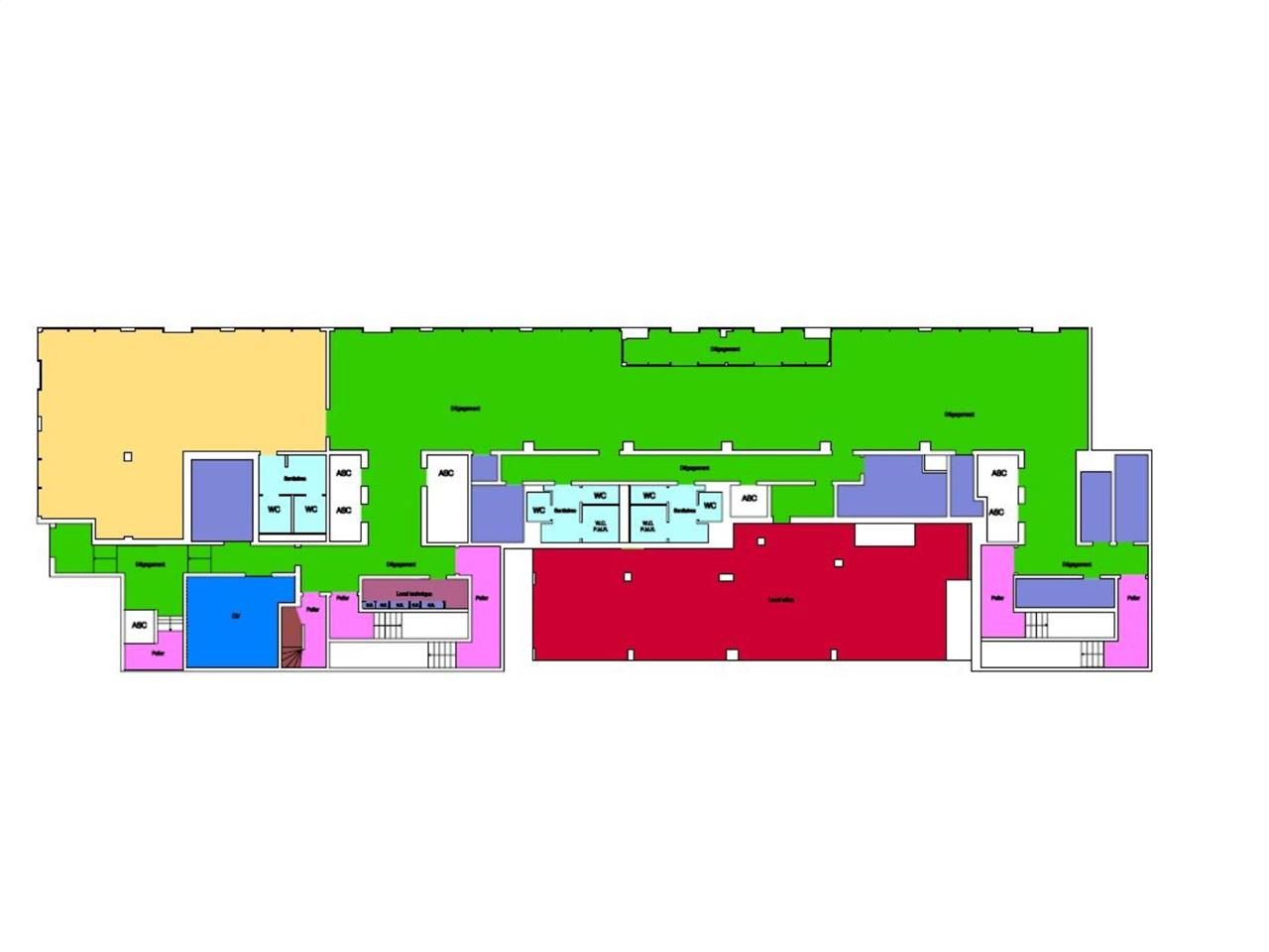 Location bureaux 1305 m² divisibles à partir de 166 m²