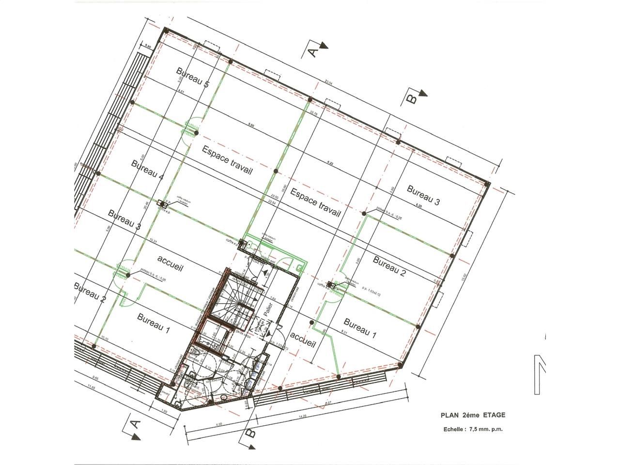 Location bureaux 238 m² non divisibles