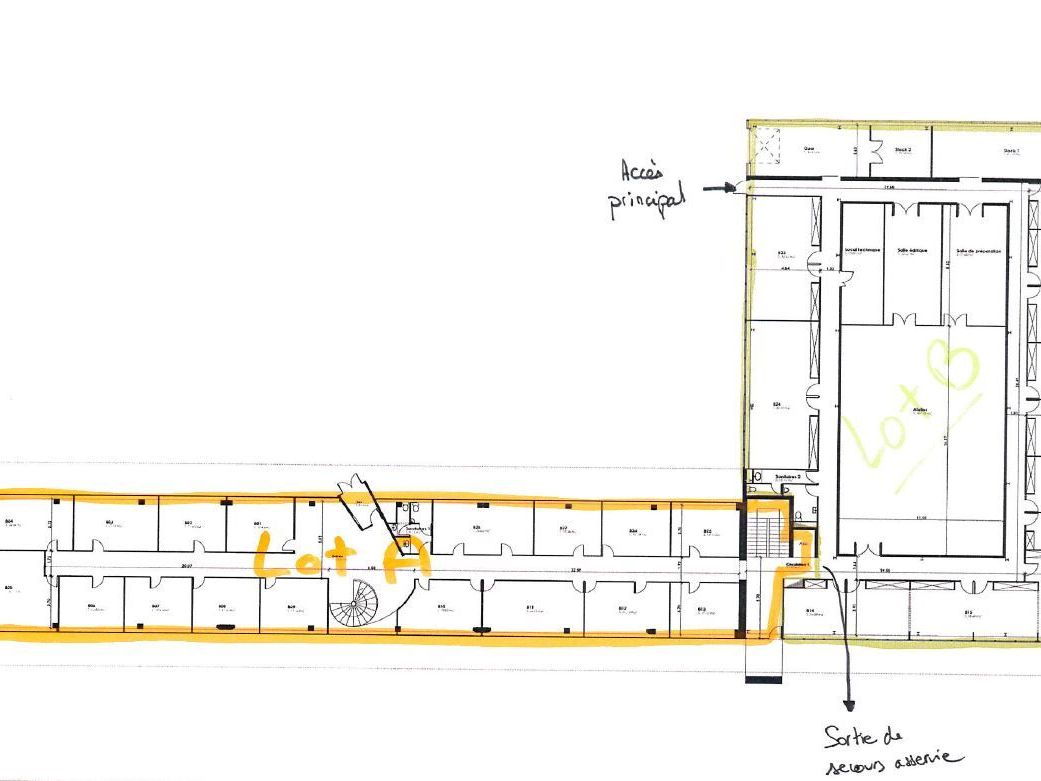 Vente bureaux 1933 m² non divisibles