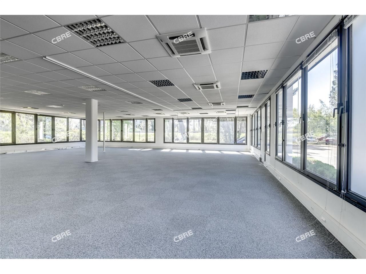 Au coeur d'un parc tertiaire arboré en façade de 