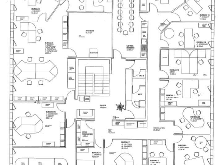 Location bureaux 421 m² non divisibles