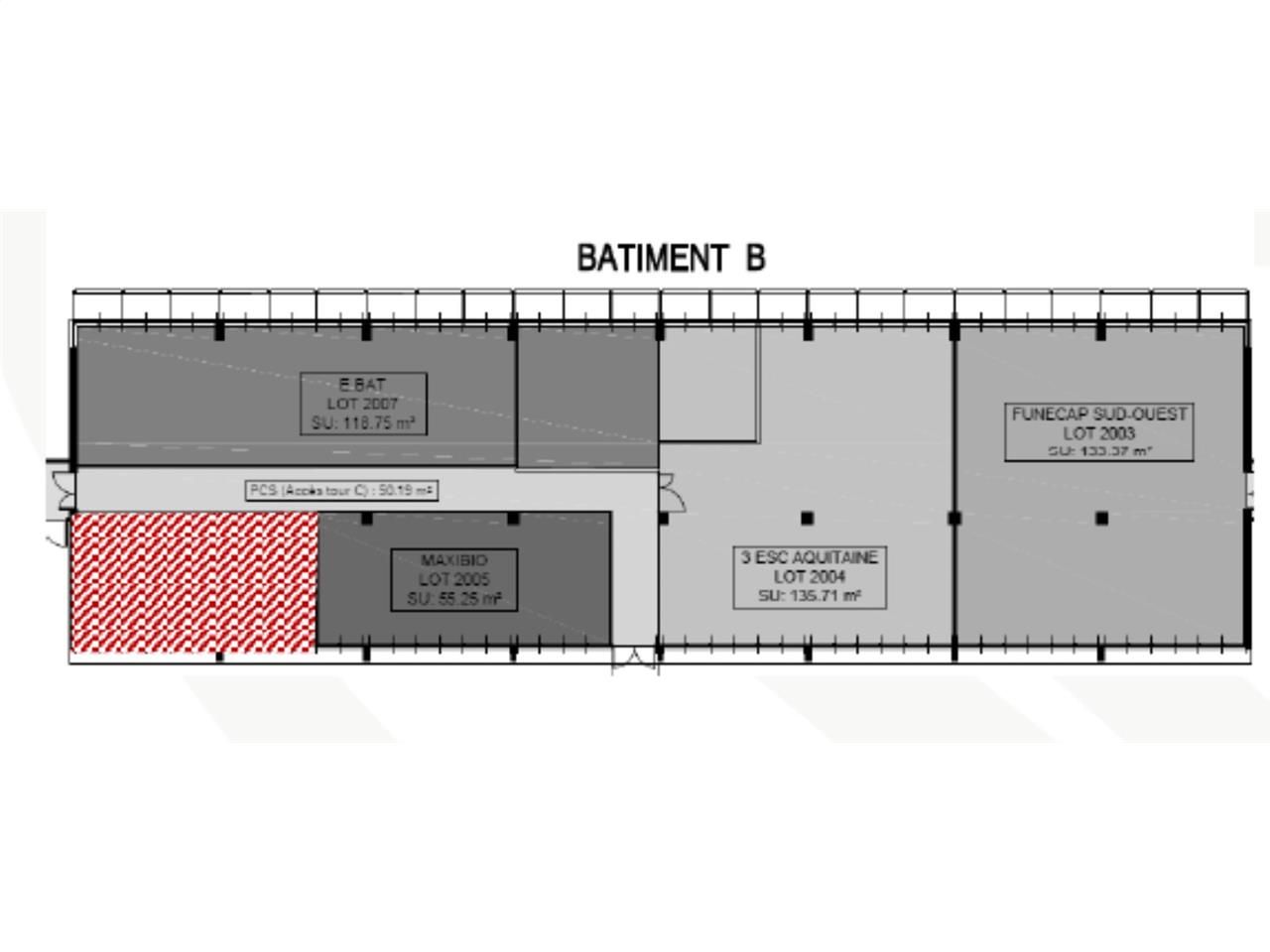 Location bureaux 711 m² divisibles à partir de 33 m²