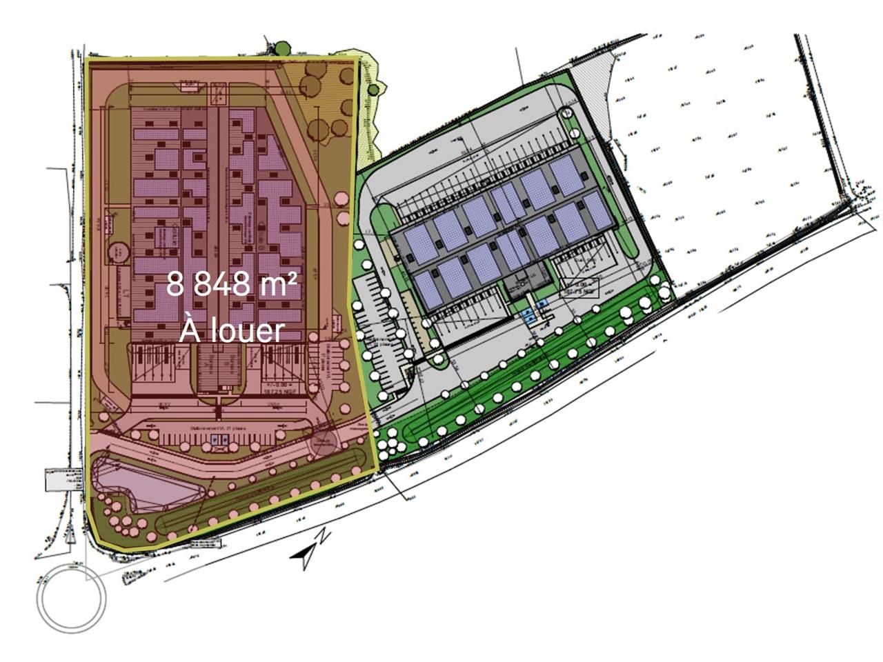 Location entrepots 8848 m² non divisibles