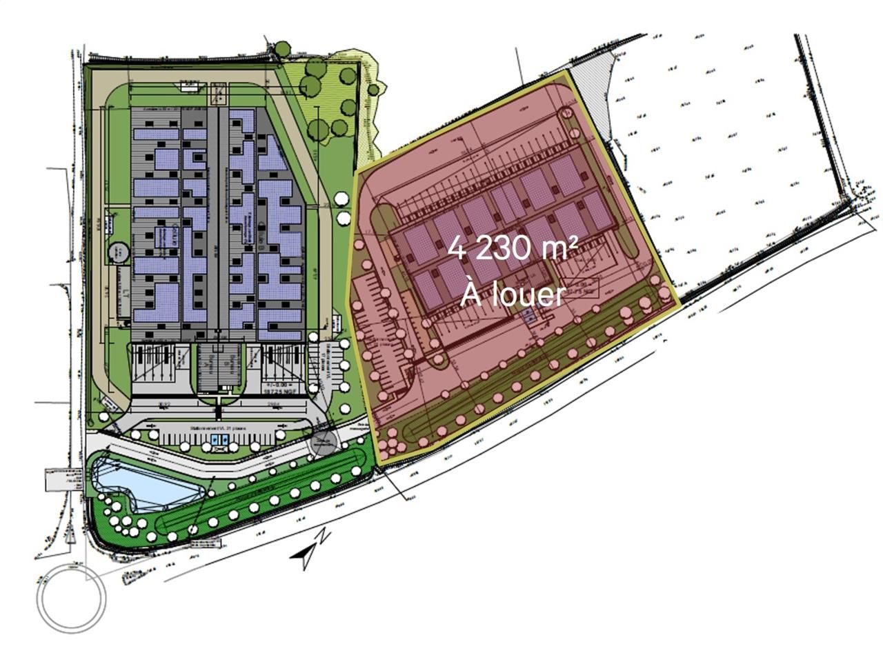 Location entrepots 4230 m² non divisibles