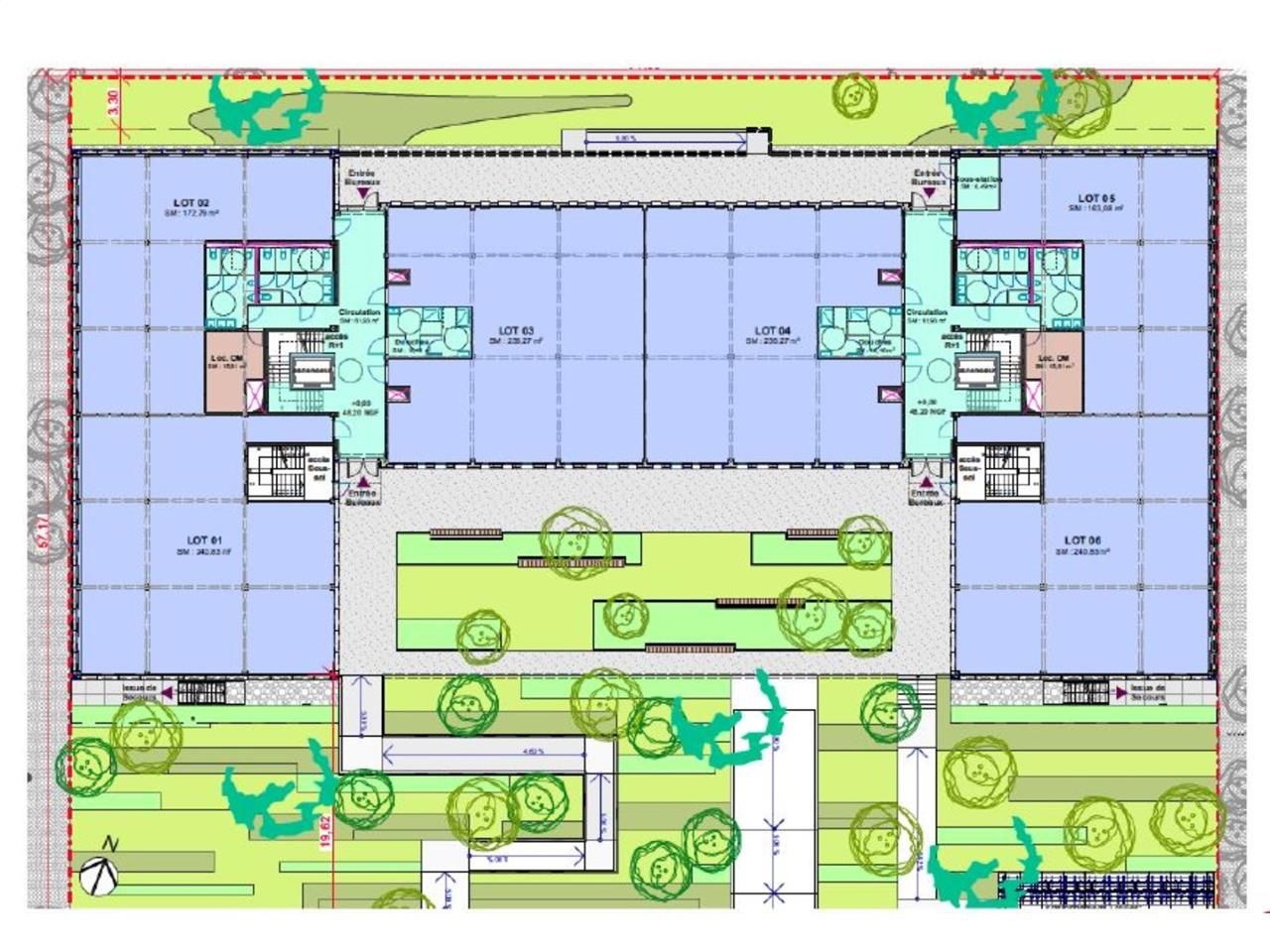 Location bureaux 4941 m² divisibles à partir de 250 m²