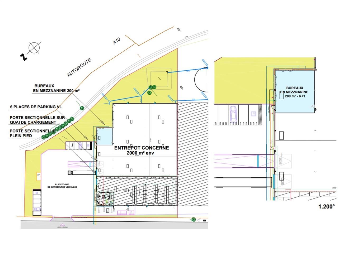 Location entrepots 2100 m² non divisibles
