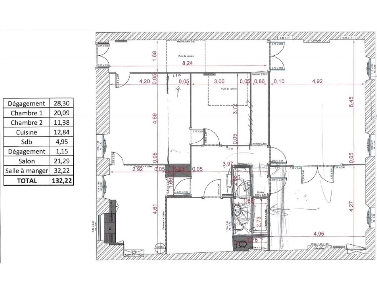 Vente bureaux 132 m² non divisibles