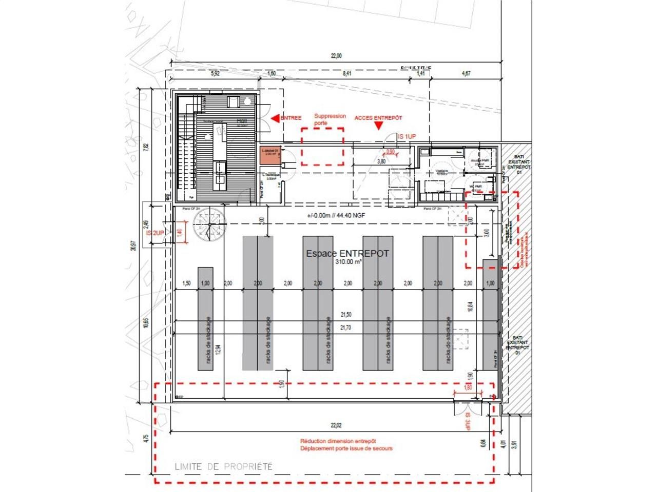 Location entrepots 570 m² non divisibles