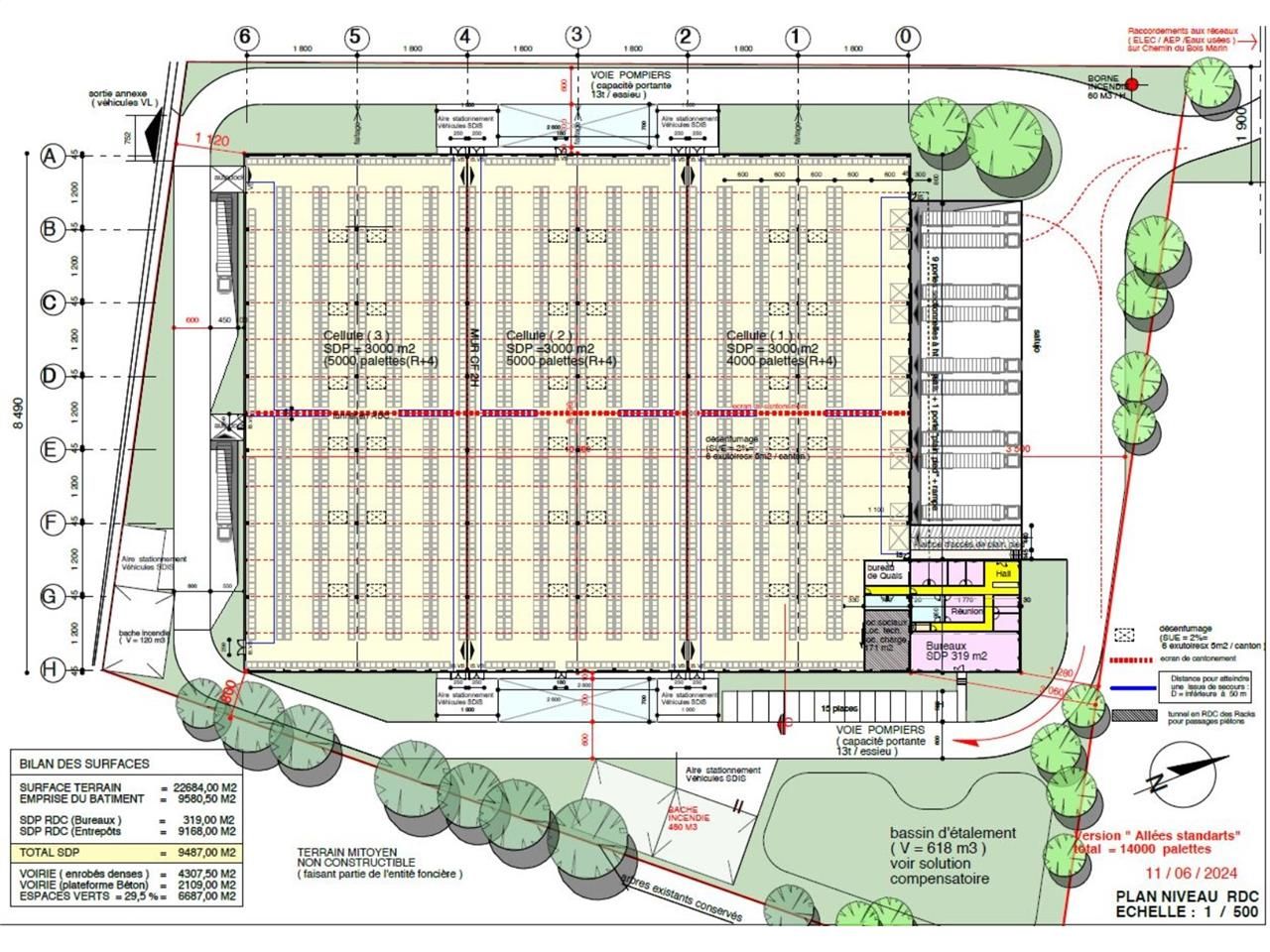 Vente entrepots 9487 m² divisibles à partir de 319 m²