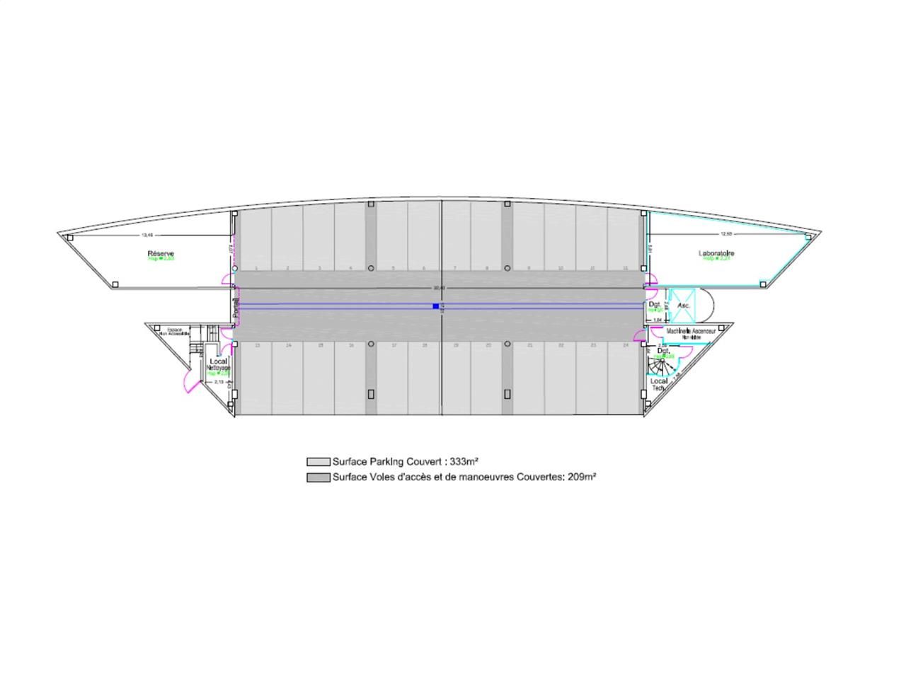 Location bureaux 1955 m² non divisibles