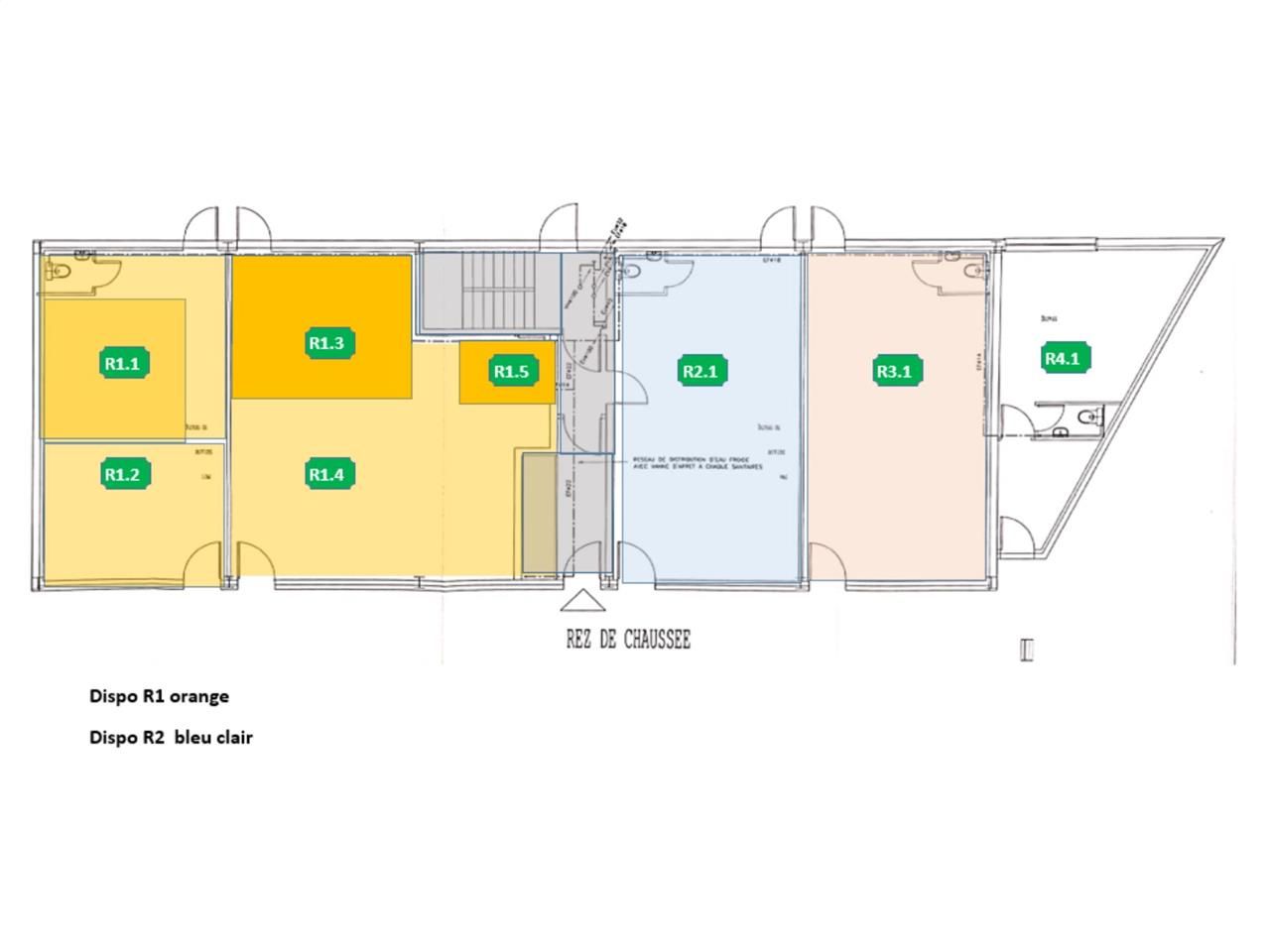 Location bureaux 239 m² divisibles à partir de 43 m²