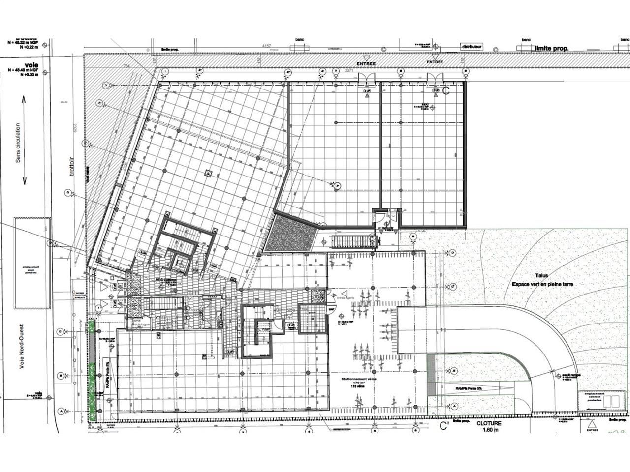 Location bureaux 1055 m² divisibles à partir de 139 m²