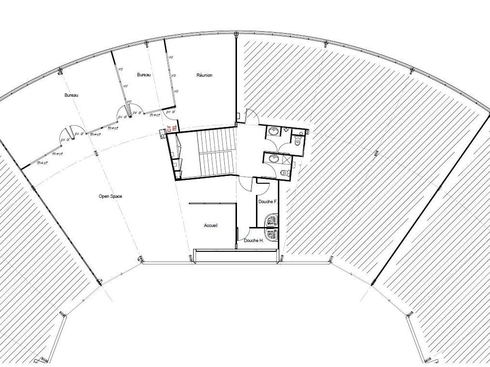 Location bureaux 100 m² non divisibles