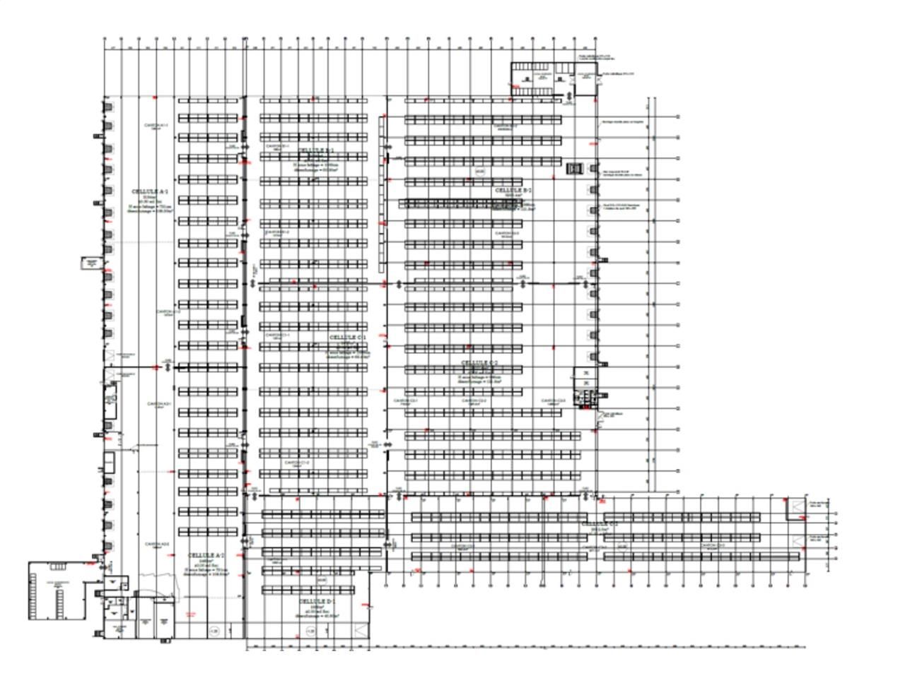 Location entrepots 23494 m² non divisibles