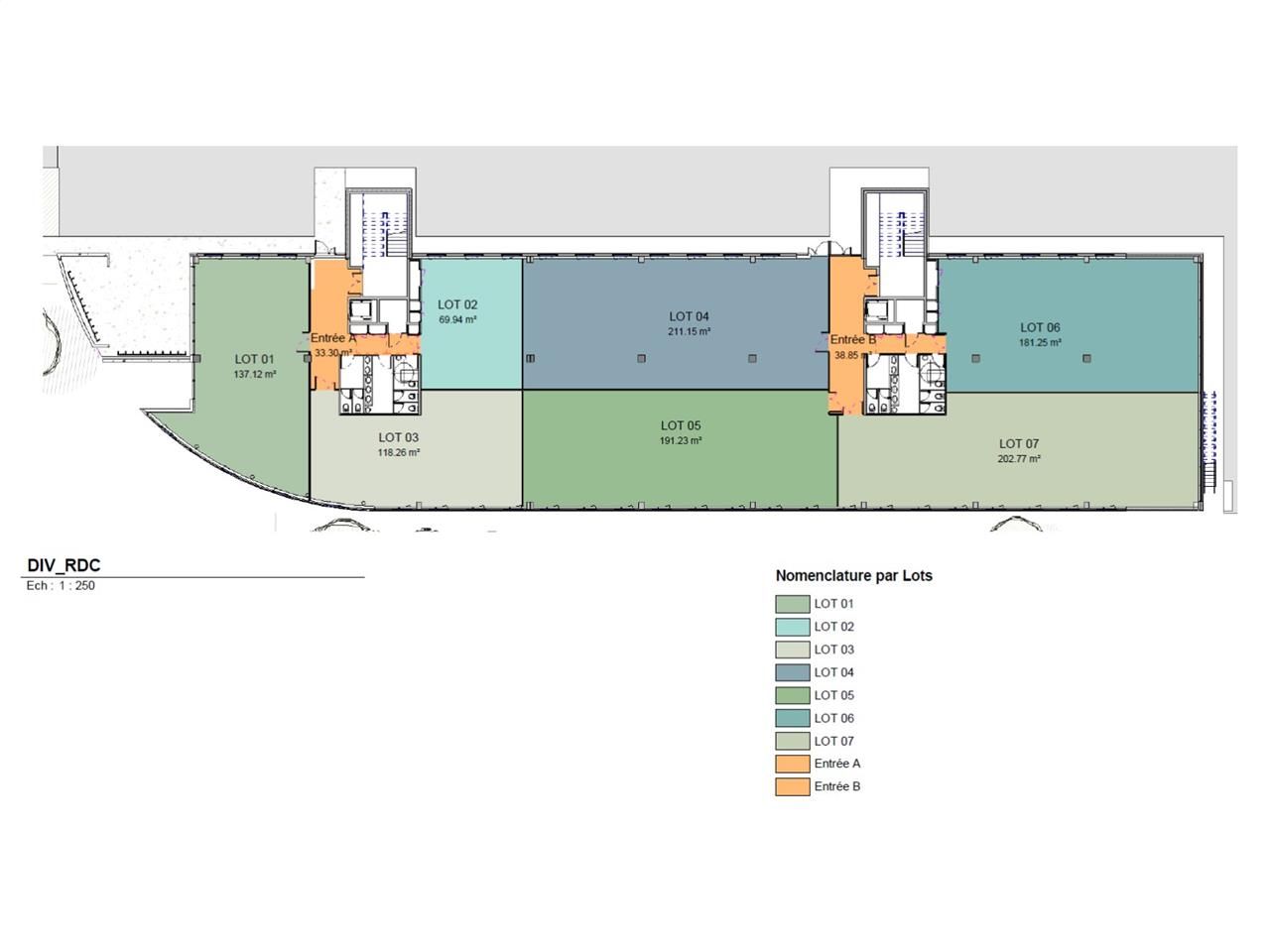 Location bureaux 2777 m² divisibles à partir de 117 m²