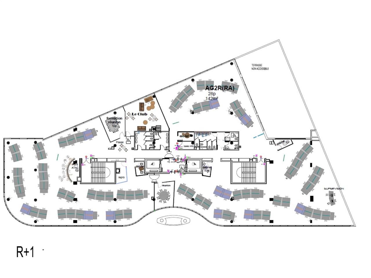 Location bureaux 1110 m² divisibles à partir de 500 m²