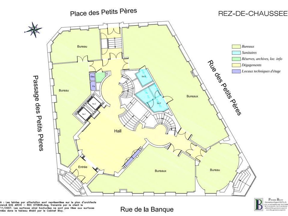 Location Bureaux 3053.6 m² non divisibles 75002 Paris