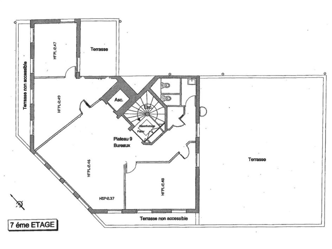 Location bureaux 115 m² non divisibles