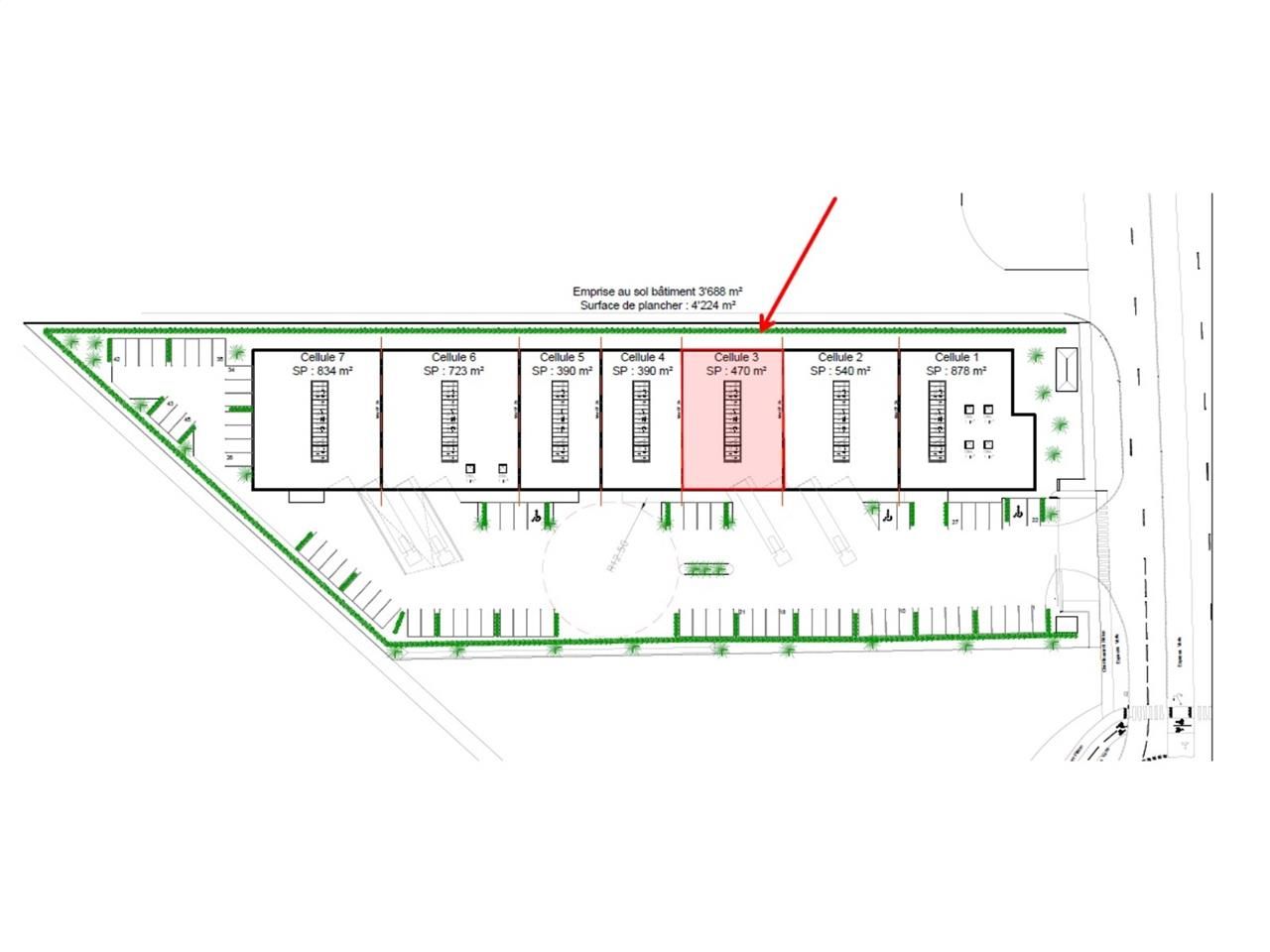 Location entrepots 860 m² divisibles à partir de 390 m²