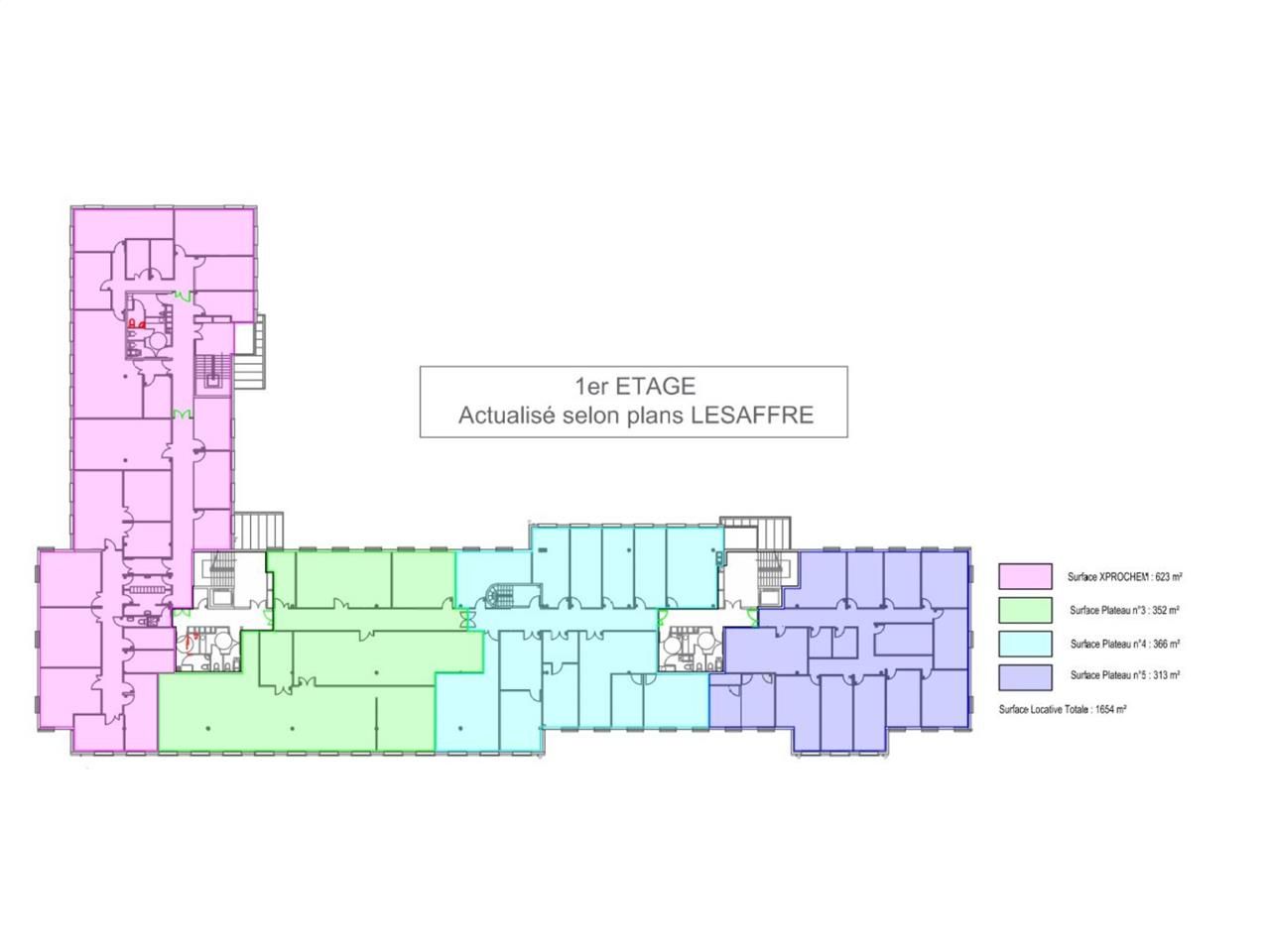 Location bureaux 2243 m² divisibles à partir de 295 m²