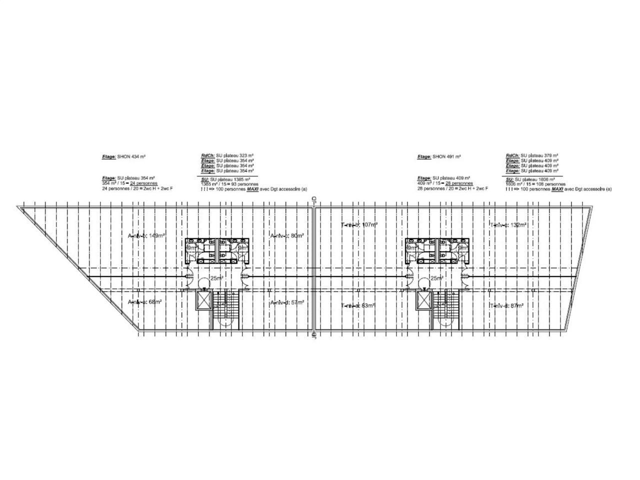 Location bureaux 849 m² non divisibles