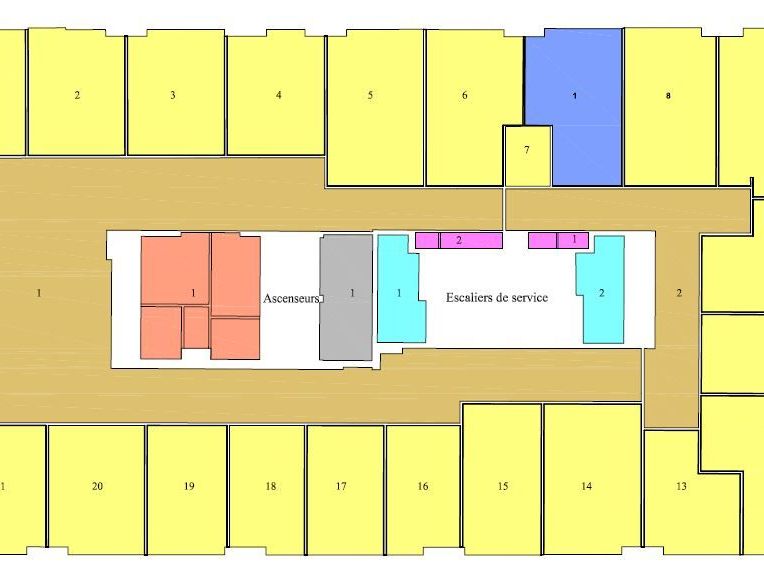 Location bureaux 1423 m² divisibles à partir de 273 m²