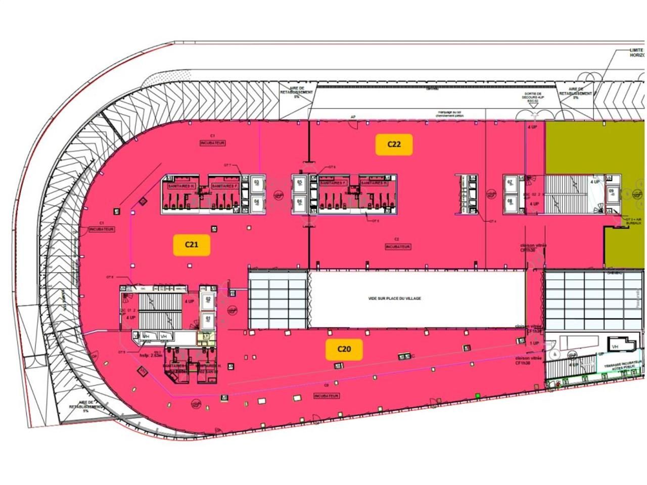 Location bureaux 2119 m² divisibles à partir de 673 m²