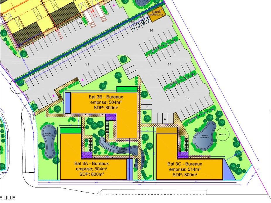 Location bureaux 199 m² non divisibles