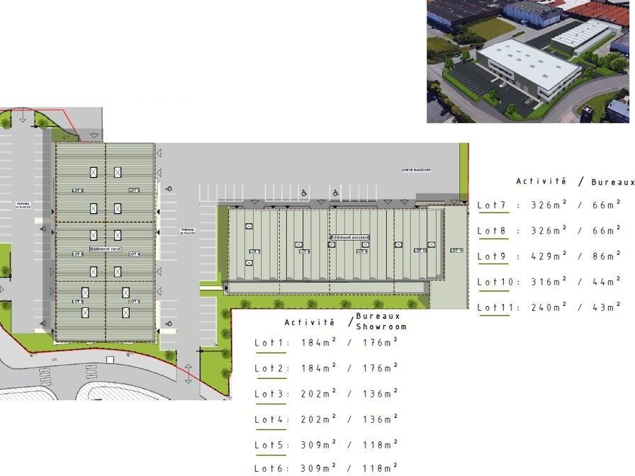 Location entrepots 2609 m² non divisibles