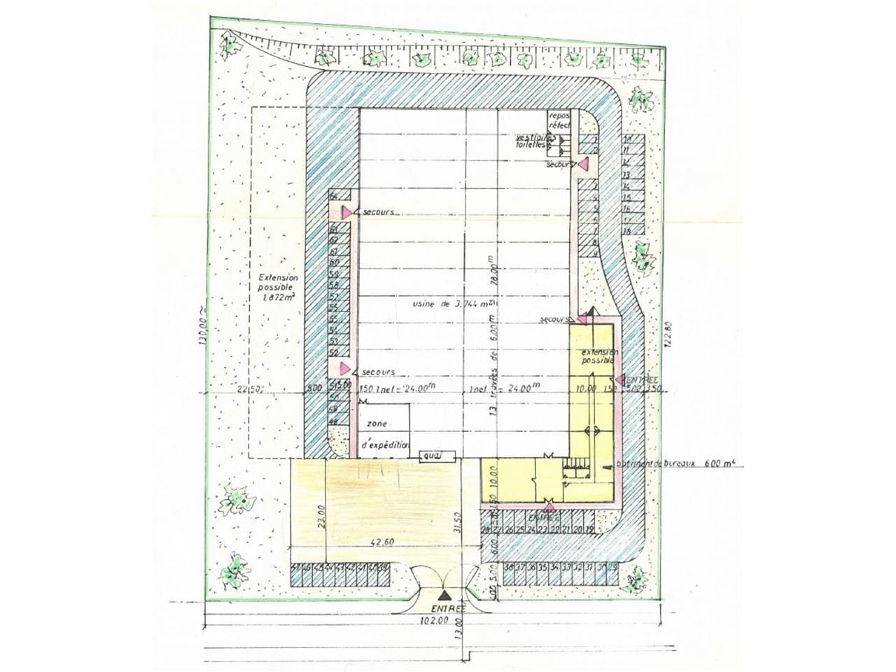 Location entrepots 4344 m² non divisibles