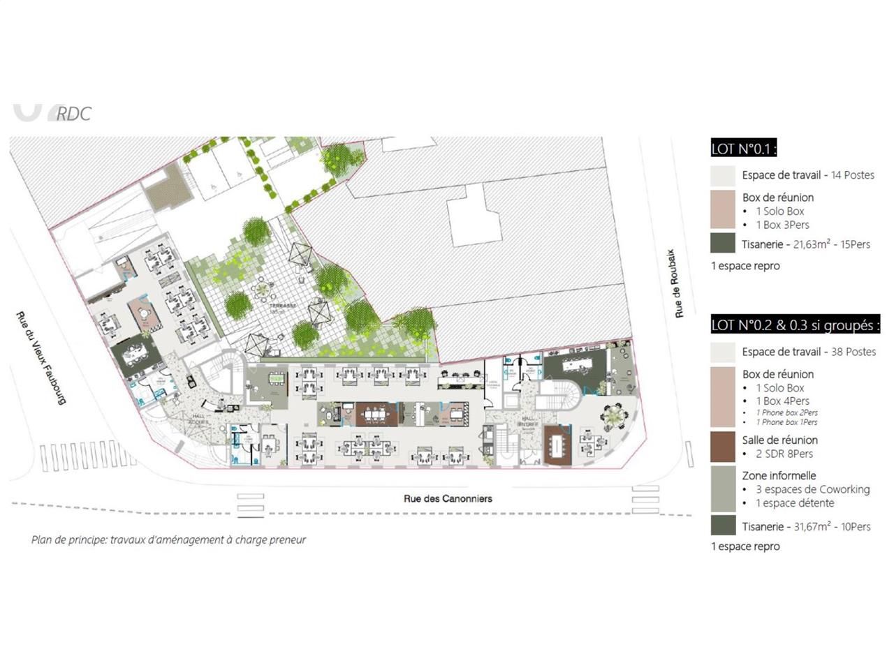 Location bureaux 3069 m² divisibles à partir de 163 m²