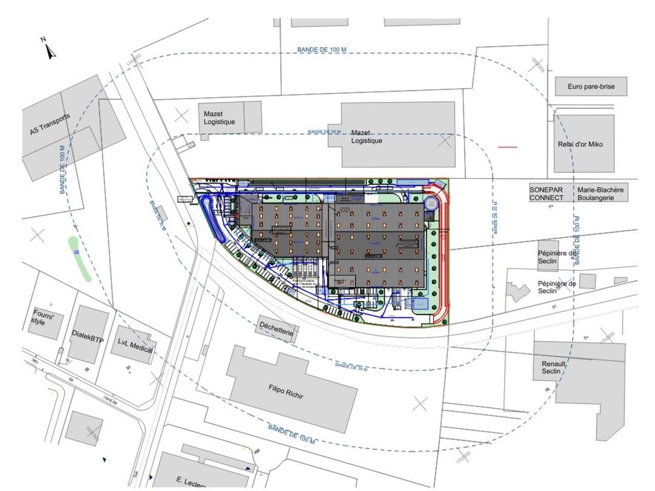 Location entrepots 2989 m² non divisibles