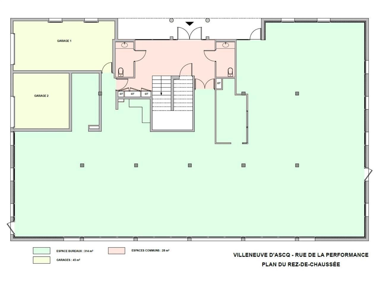 Location bureaux 498 m² divisibles à partir de 120 m²