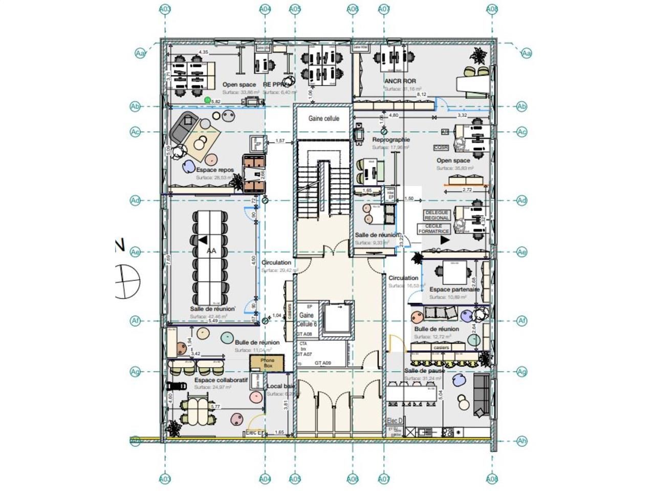 Location bureaux 394 m² non divisibles