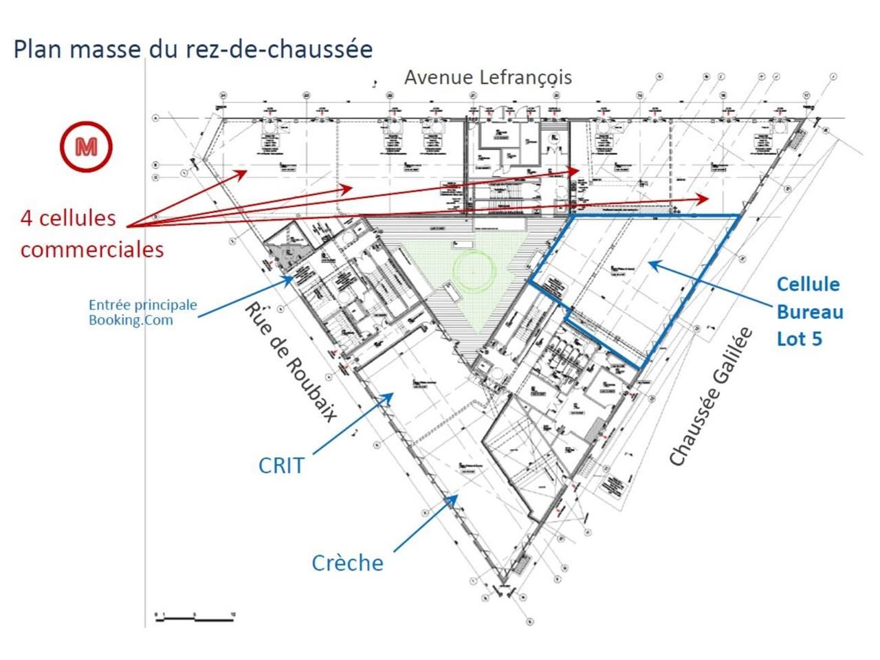 Location bureaux 477 m² divisibles à partir de 157 m²