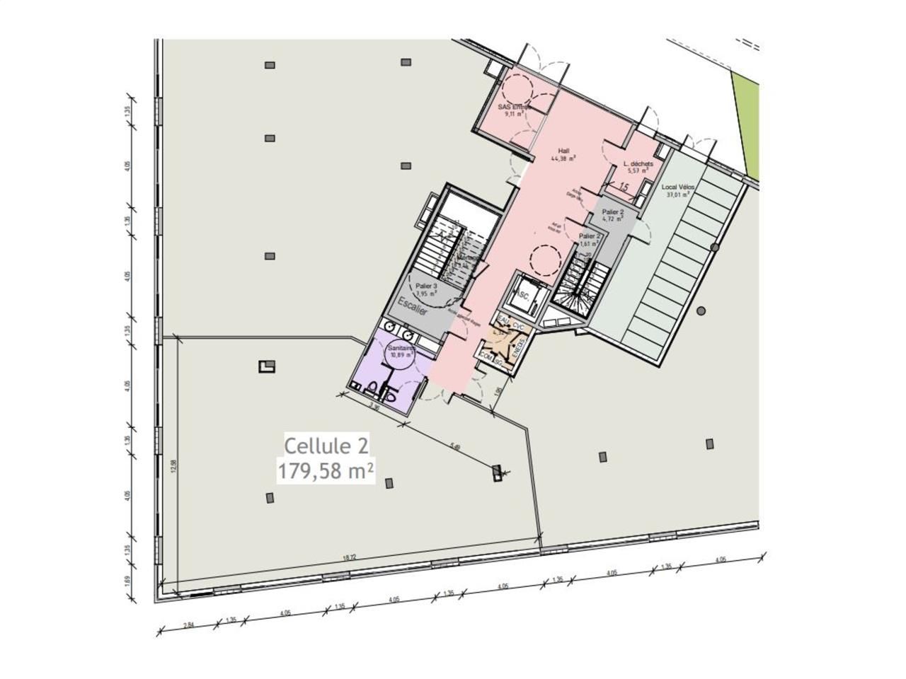 Vente bureaux 2135 m² divisibles à partir de 165 m²